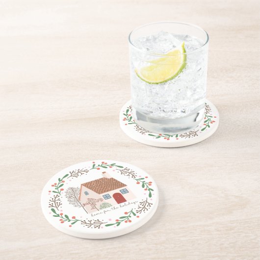 Dessous De Verre En Grès Accueil pour les fêtes Noël Cuisine (Côté)
