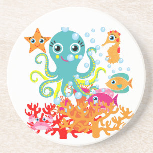 Dessous De Verre En Grès Accueil vers l'océan