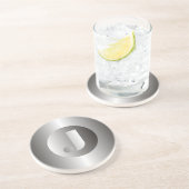 Dessous De Verre En Grès Acier poli "J" (Côté)
