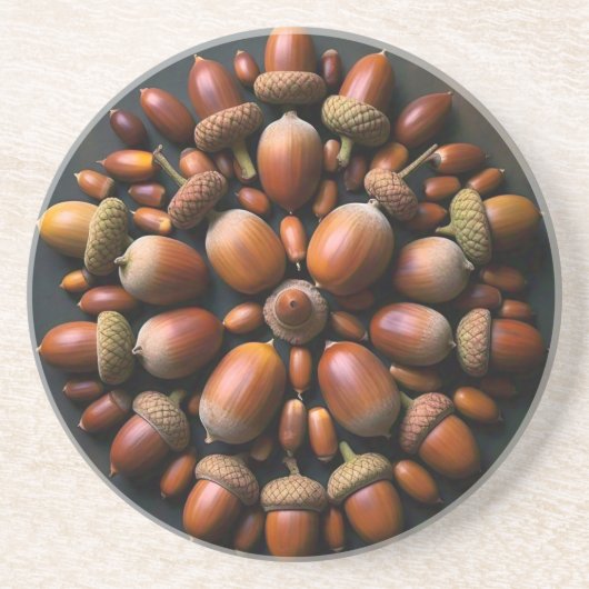 Dessous De Verre En Grès Acorns (Devant)