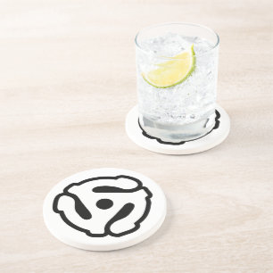 Dessous De Verre En Grès Adaptateur vinyle de 7 pouces 45 tr/min insérez l'