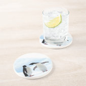 Dessous De Verre En Grès Adelie Penguins (Côté)