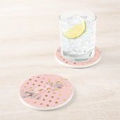 Dessous De Verre En Grès Adorable Faux Pois d'or (Côté)