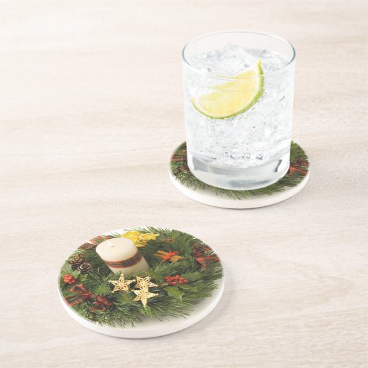 Dessous De Verre En Grès Advent wreath (Côté)