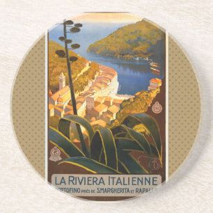 Dessous De Verre En Grès Affiche italienne Riviera Europe Italy Travel