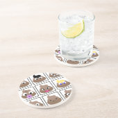 Dessous De Verre En Grès Afficher plusieurs faces (Côté)