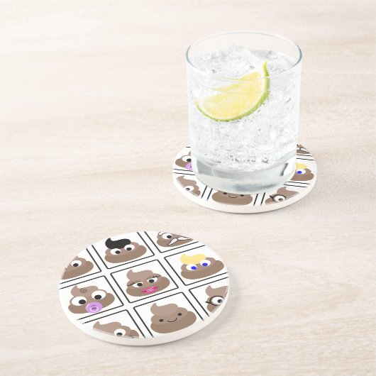 Dessous De Verre En Grès Afficher plusieurs faces (Côté)