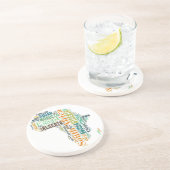 Dessous De Verre En Grès Afrique Word Art (Côté)