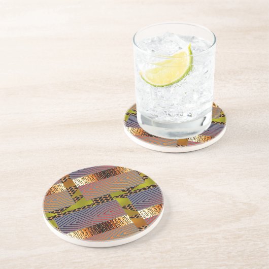 Dessous De Verre En Grès Afrocentrique (Côté)