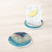 Dessous De Verre En Grès Agate multicolore (Côté)