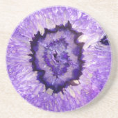 Dessous De Verre En Grès Agate pourpre Geode de Falln (Devant)