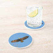 Dessous De Verre En Grès Aigle à tête blanche (Côté)