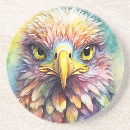 Dessous De Verre En Grès Aigle arc-en-ciel 1 (Devant)