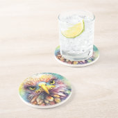 Dessous De Verre En Grès Aigle arc-en-ciel 1 (Côté)