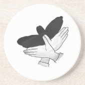 Dessous De Verre En Grès Aigle de silhouette (Devant)