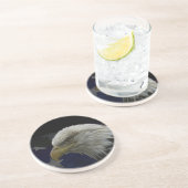 Dessous De Verre En Grès Aigle et drapeau patriotiques (Côté)