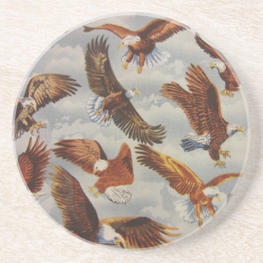 Dessous De Verre En Grès Aigles chauds en vol (Devant)
