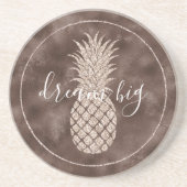 Dessous De Verre En Grès Aiguille à Parties scintillant Brown de chocolat (Devant)