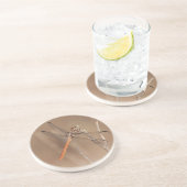 Dessous De Verre En Grès Ailes de libellules d'or (Côté)