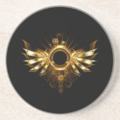 Dessous De Verre En Grès Ailes de Steampunk (Devant)