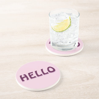 DESSOUS DE VERRE EN GRÈS AIMANT AVEC BONJOUR