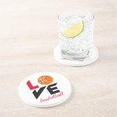 Dessous De Verre En Grès Aimer le basket-ball (Côté)