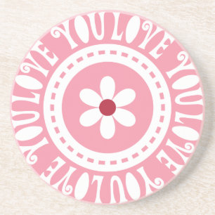 Dessous De Verre En Grès Aimez-vous Flower