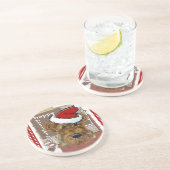 DESSOUS DE VERRE EN GRÈS AIREDALE DE NOËL (Côté)