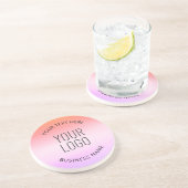 Dessous De Verre En Grès Ajouter votre logo | Couleurs dégradées du coucher (Côté)