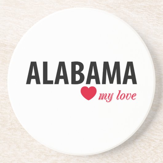 Dessous De Verre En Grès Alabama mon amour (Devant)