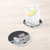 Dessous De Verre En Grès Alan B. Shepard Jr. (Apollo 14) (Côté)