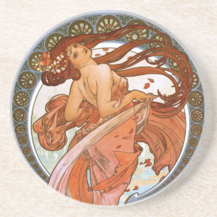 Dessous De Verre En Grès Alfons Mucha : Danse