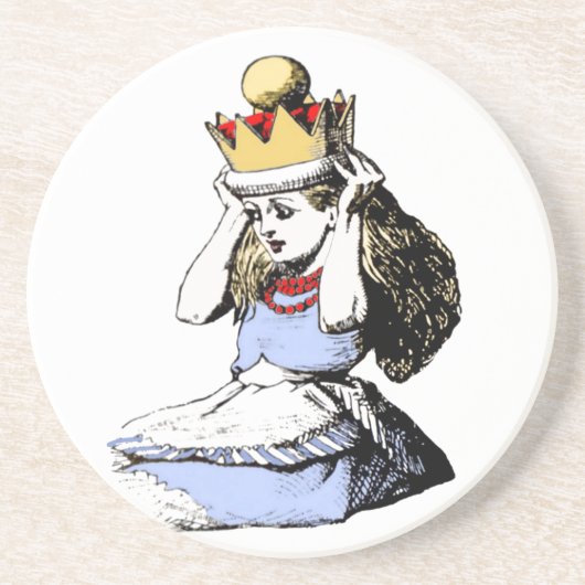 Dessous De Verre En Grès Alice et la Couronne 1 (Devant)