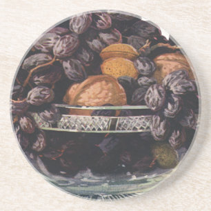 Dessous De Verre En Grès Aliments Anciens, Noix et Amandes, Fruits et Noix