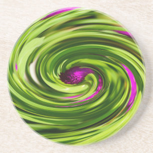 Dessous De Verre En Grès Allium Abstrait