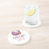 Dessous De Verre En Grès Allons-y les Filles Dernière Disco Rose pour l'Ent (Côté)