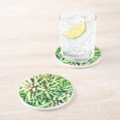 Dessous De Verre En Grès Aloès vert minuscule (Côté)