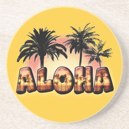 Dessous De Verre En Grès Aloha (Devant)