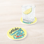 Dessous De Verre En Grès Aloha Hawaii Surf Rider Thunder_Cove (Côté)