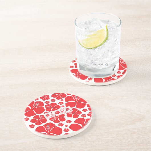 Dessous De Verre En Grès Aloha Hibiscus (Côté)