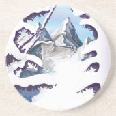 Dessous De Verre En Grès Alpes françaises (Devant)