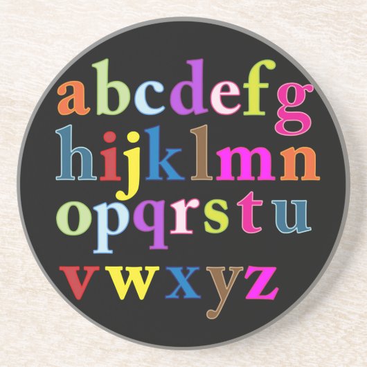 Dessous De Verre En Grès Alphabet (Devant)
