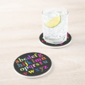 Dessous De Verre En Grès Alphabet (Côté)
