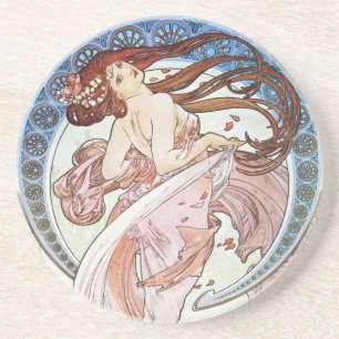 Dessous De Verre En Grès Alphonse Mucha déesse
