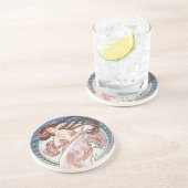 Dessous De Verre En Grès Alphonse Mucha déesse (Côté)