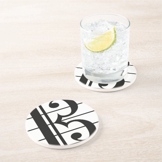 Dessous De Verre En Grès Alto Clef (Côté)