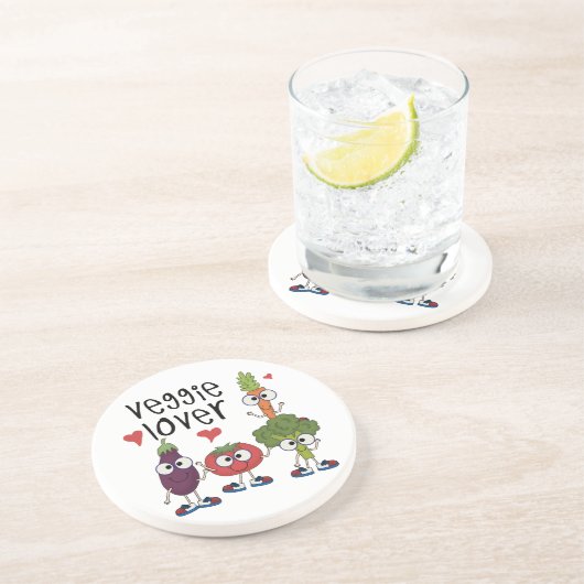 Dessous De Verre En Grès Amant végétarien (Côté)