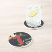 Dessous De Verre En Grès Ambassadeurs, Artistide Bruant par Toulouse Lautre (Côté)