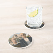 Dessous De Verre En Grès American Gothic : Vie rurale pauvre paysan (Côté)