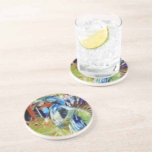 Dessous De Verre En Grès American Indian Pow Wow Dancer (Côté)